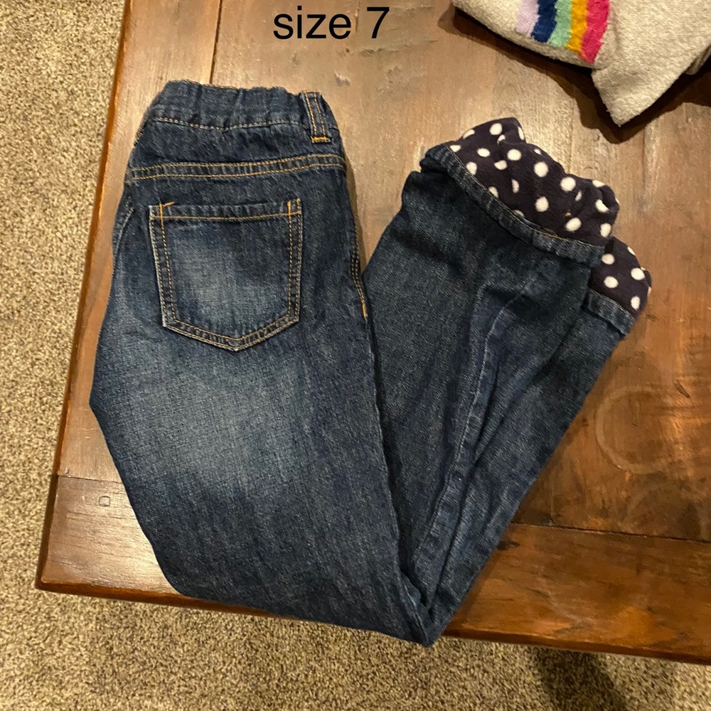 Fleece lined jeans size 7